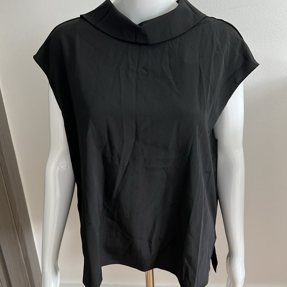 NWT REVOLVE & MINIMALIST lovers COMMENSE black blouse cap sleeves M - Picture 4 of 9